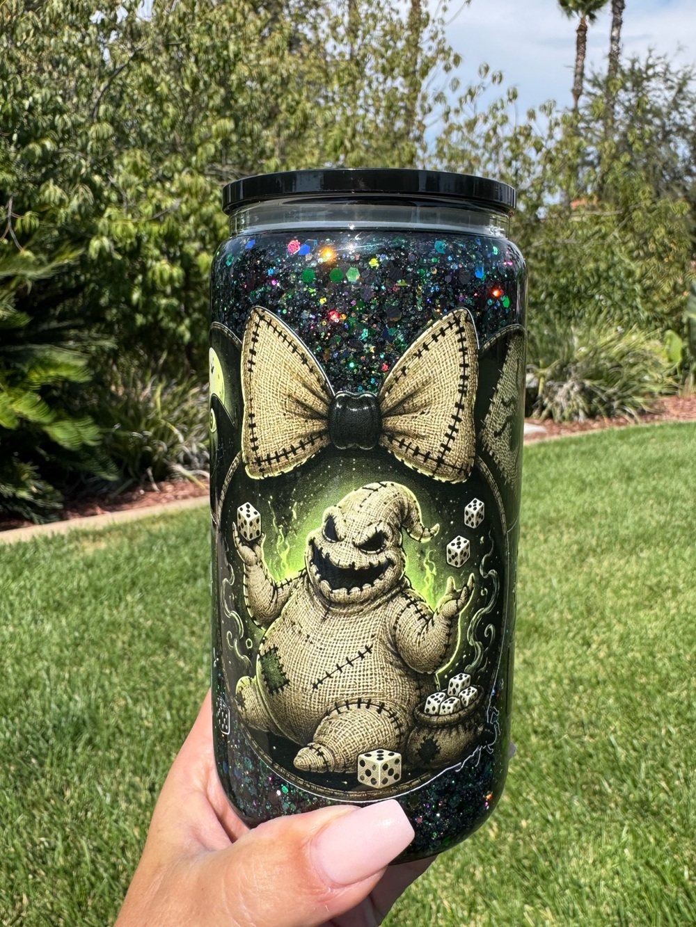 Oogie Boogie snow globe tumbler 16oz